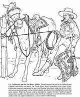 Coloring Pages Horse Book West Old Cowboys Western Cowboy Wild Color Drawings Dover Publications Big Doverpublications sketch template