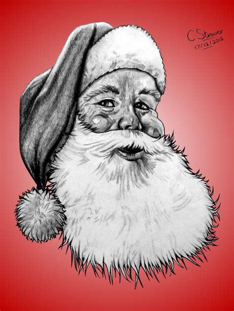 santa claus drawing  lethalchris  deviantart