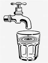 Water Faucet Drawing Glass Drinking Getdrawings sketch template