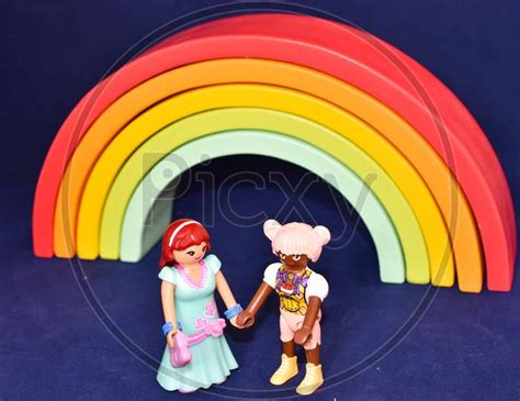 Image Of Vaduz Liechtenstein October 15 2021 Lesbian Human Toy Pair