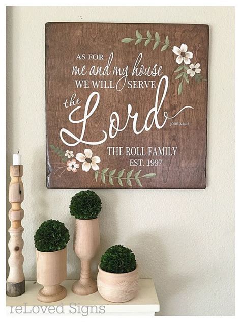 As For Me And My House Sign We Will Serve The Lord Bible Verse Sign