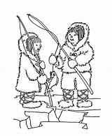 Eskimo Coloring Pages Getdrawings Two Girl sketch template