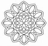 Mandalas Coloring Geometric sketch template