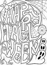 Halloween Pages Coloring Printable Colouring Adult Choose Board sketch template