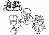 Frosty Snowman Sheet Kolorowanki Dzieci sketch template