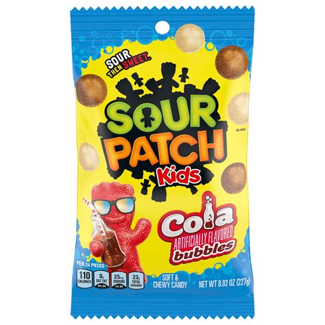 buy sour patch kids cola flavored bubbles soft chewy candy  oz