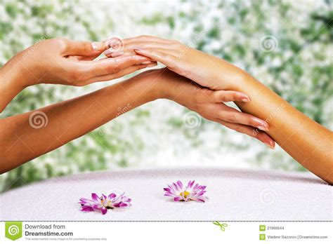 hands massage in the spa salon stock images image 21966644