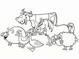 Farm Coloring Kids Clipart Animal Pages Funny Animals Color Clipground Children sketch template