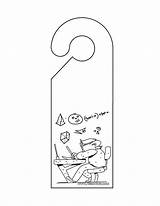 Door Hanger Disturb Coloring Template Pages Printable Kids Sign Templates Choose Signs Doors Invitations Board sketch template