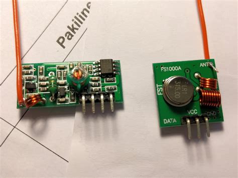 radio frequency transmitter receiver module  arduino hacksterio