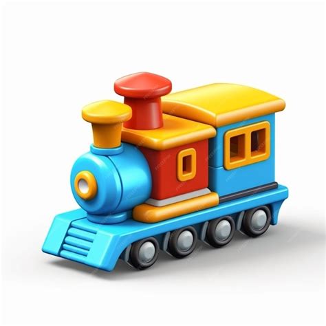 Premium Ai Image A Close Up Of A Toy Train On A White Surface