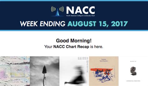 nacc radio chart the north american college and community chart