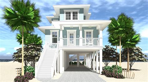 elevated piling  stilt house plans archives modern beach house beach house exterior
