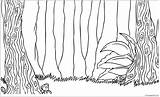 Coloring Forest Pages Jungle Drawing Easy Kids Scenery Printable Drawings Colouring Color Scene Forests Draw Simple Step Animals Drawn Online sketch template