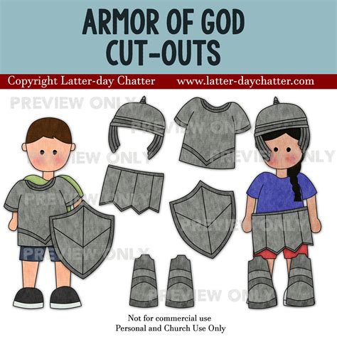 armor  god cut outs etsy