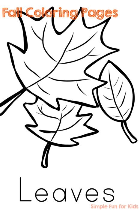 fall coloring pages simple fun  kids
