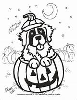 Coloring Bolin Amy Sheet Saint Newfoundland Bath Time Bernard Howloween Happy Halloween sketch template