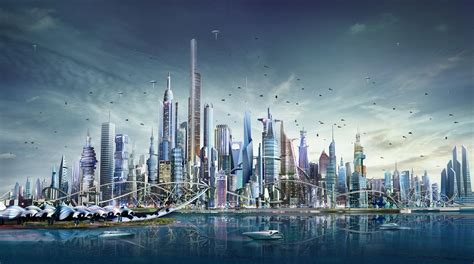 bcomarts visual futuristic city