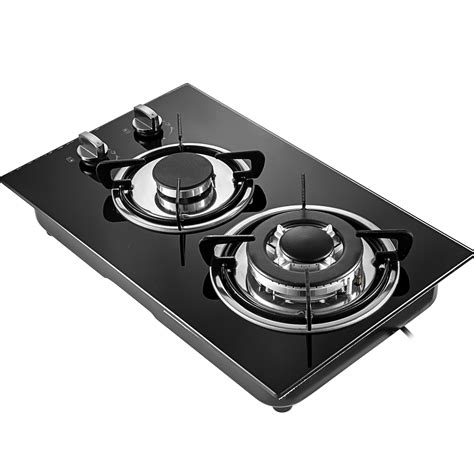 tempered glass   burners built  stove gas cooktop  black  kitchen ebay