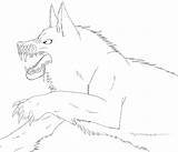 Lineart Snarling sketch template