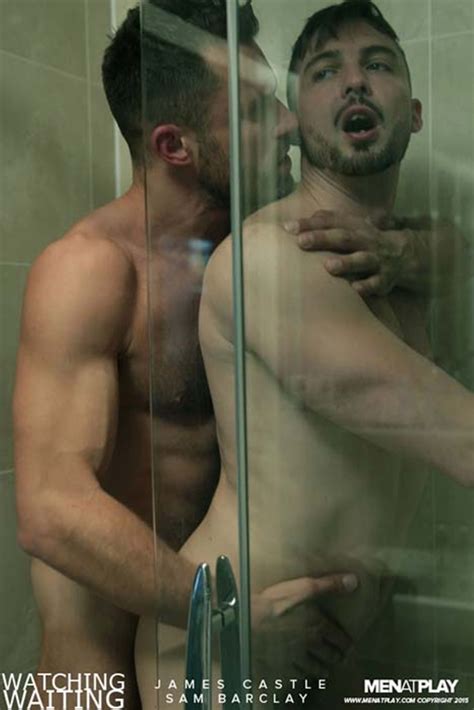suited muscle hunk james castle and sam barclay hardcore ass fucking in the shower men in gay porn
