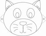 Cat Mask Face Coloring Printable Kids Template Pages Drawing Animal Head Studyvillage Masks Pumpkin Print Colouring Templates Stencils Halloween Carving sketch template
