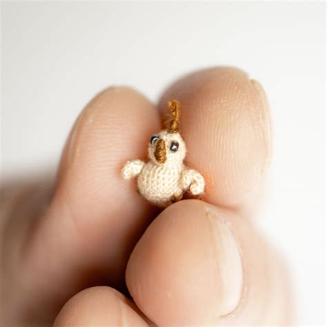 micro miniature crochet parrot    cm etsy   crochet parrot mini