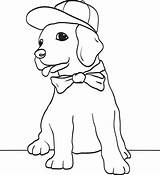 Coloring Tie Wearing Dog Puppy Bow Cap Baseball Printable Hat Dogs Pages Cute Puppies Click Bows Mpmschoolsupplies sketch template
