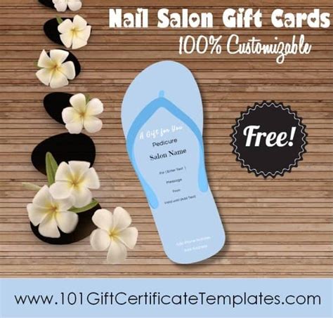 nail gift certificate template  templates  templates