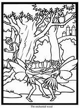 Coloring Midsummer Dream Pages Night Dover Colouring Book Publications Sheets Stained Glass Choose Board Nights sketch template