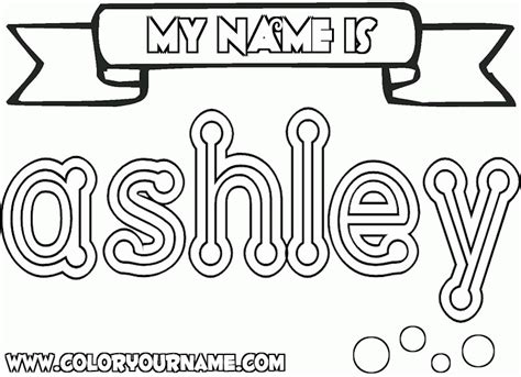 coloring pages girls names ashley coloring home
