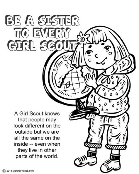 image result  girl scouts   world coloring pages girl scout