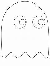 Pacman Pac Ghost Man Coloring Pages Drawing Template Print Templates Kids Outline Printable 80s Clipart Party Ghosts Game Stencil Cake sketch template