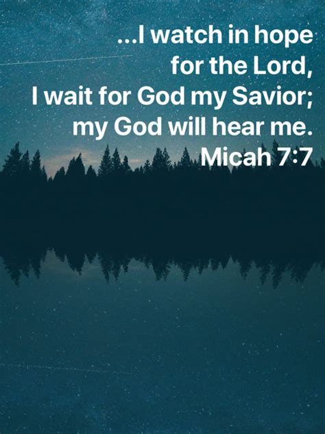 But As For Me I Watch In Hope For The Lord I Wait For