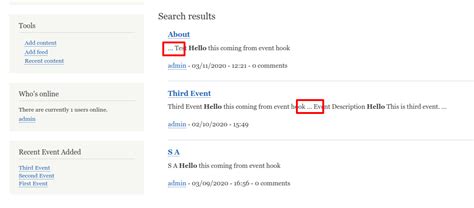 theming remove dots  default search results descriptions