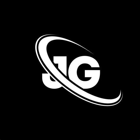 jg logo   design white jg letter jg letter logo design initial letter jg linked circle
