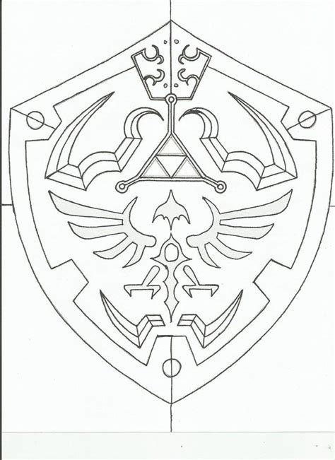 hylian shield template  revandarque  deviantart zelda tattoo