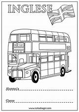 Inglese Copertina Copertine Quaderni Scolastici Libri Colorabili Disegnare Autobus Giochiecolori Bacheca Lavori Disegnidacolorare sketch template
