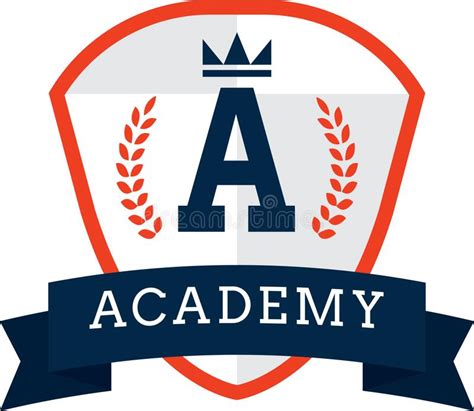 academy logo element vector illustration decorative design stock