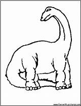 Brontosaurus Coloring Dinosaurs Pages Fun sketch template