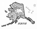 Alaska sketch template