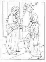 Coloring Zechariah Elizabeth Pages Popular Angel sketch template