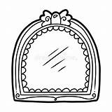 Mirror Specchio Prinzessin Principessa Einer Coloritura Illustrazione Abbildung Malbuch sketch template