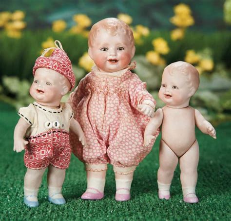 German All Bisque Bonnie Babe Dolls 500 800 Art Antiques