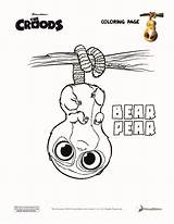 Croods Coloring Pages Bear Pear Colouring Print Hellokids Printable Sheet Sheets sketch template