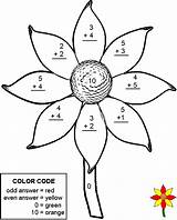 Addition Color Number Pages Coloring Kindergarten Comments sketch template