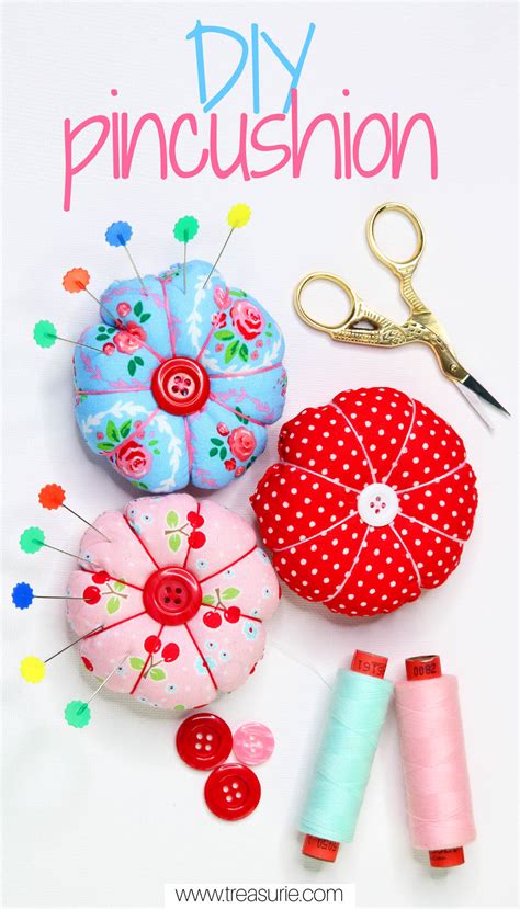 diy pin cushion cute pincushion tutorial treasurie