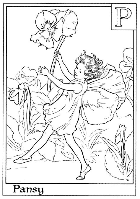 flower fairies coloring pages