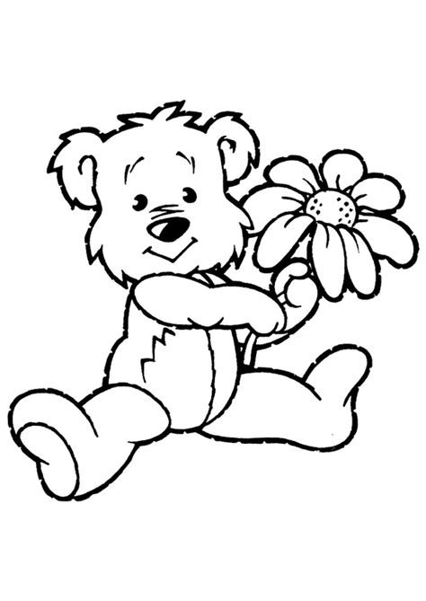 beautiful teddy bear coloring page page   ages coloring home