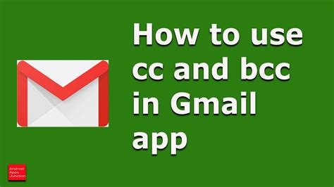 cc  bcc  gmail app youtube